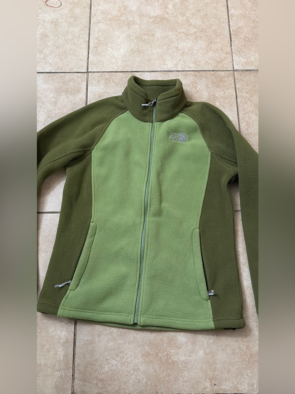 The North Face Women's Two-Tone Olive & Moss Green Fleece Jacket